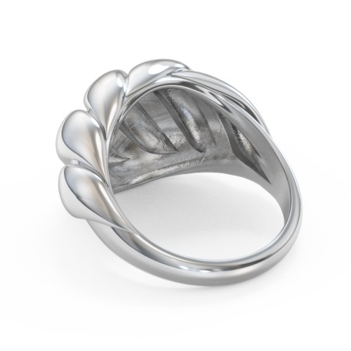 Chunky Croissant Dome Ring – Sterling Silver