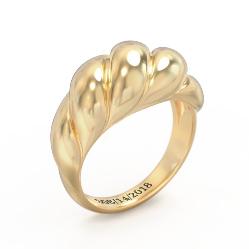 Classic Croissant Dome Ring – Vermeil