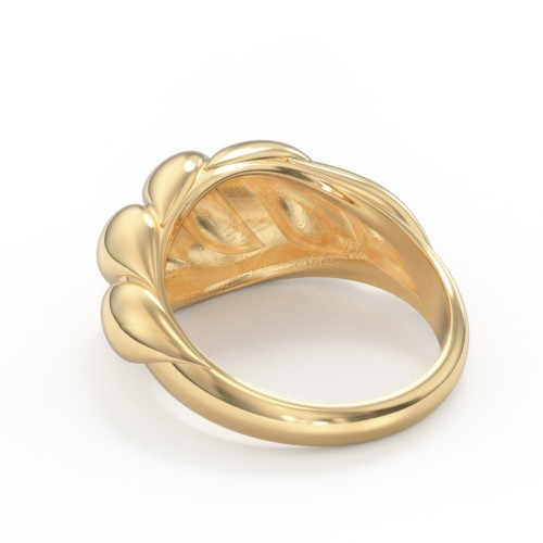 Classic Croissant Dome Ring – Vermeil