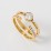 Round Bezel Solitaire with Twin Accents Ring – Sterling Silver with Aquamarine and White Premium Zirconia