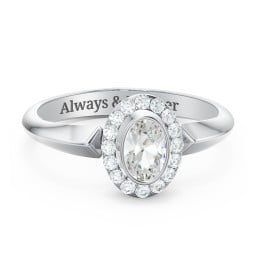 "Royal" Bezel Set Oval Cluster Ring