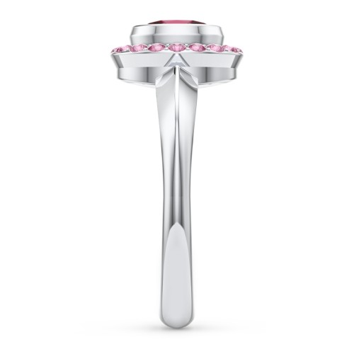 "Royal" Bezel Set Oval Cluster Ring