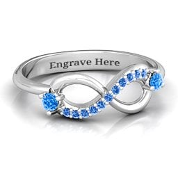 Double Stone Infinity Accent Ring