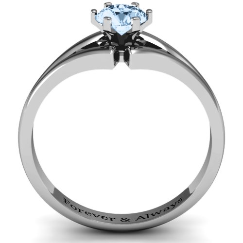 Solitaire Split Shank Ring