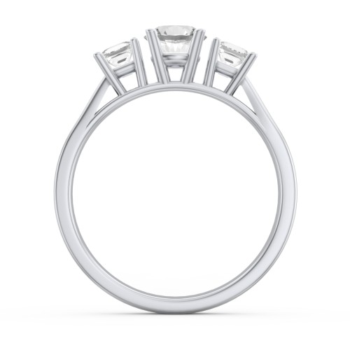 Three Stone Eternity with Princess Accents Ring