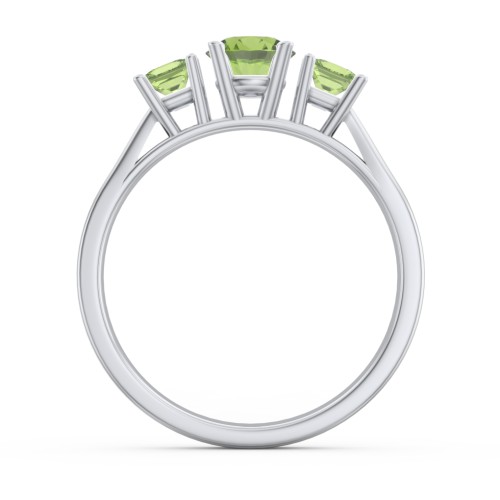 Three Stone Eternity with Princess Accents Ring