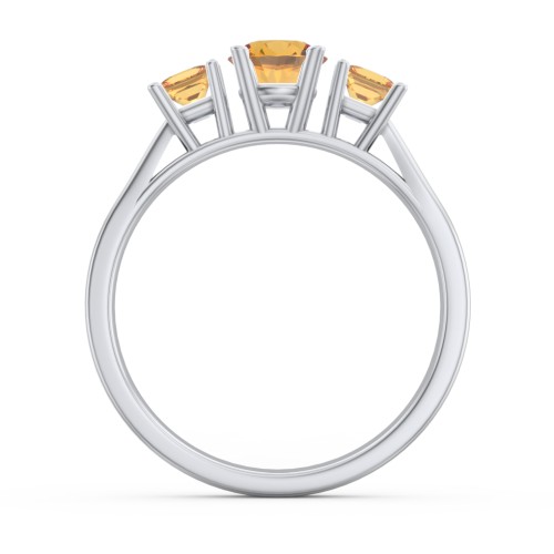 Three Stone Eternity with Princess Accents Ring