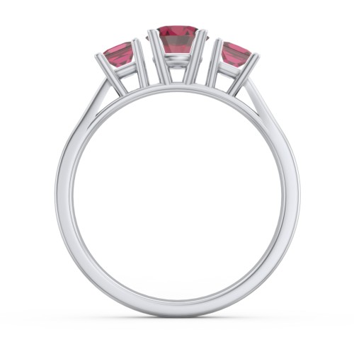 Three Stone Eternity with Princess Accents Ring