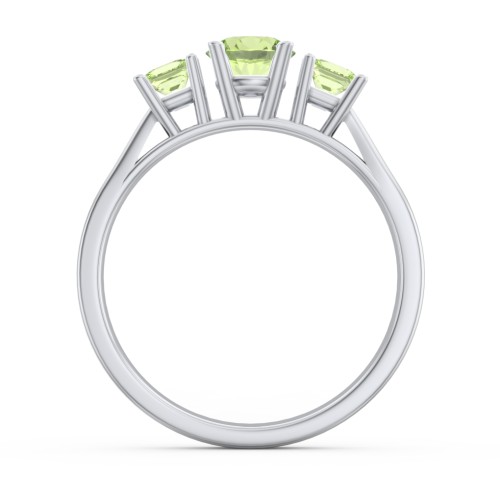 Three Stone Eternity with Princess Accents Ring