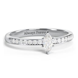 Elegant Marquise with Accent Band Ring