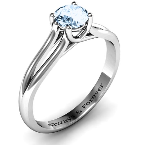 Split Shank Solitaire Ring