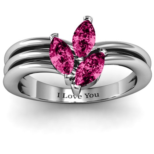 Triple Marquise Collage Ring