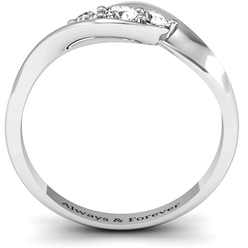 Triple Stone Swirl Ring