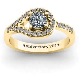 Asymmetrical Wrap Knot Ring