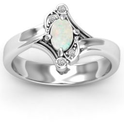 Fancy Oval Asymmetrical Ring