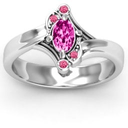 Fancy Oval Asymmetrical Ring