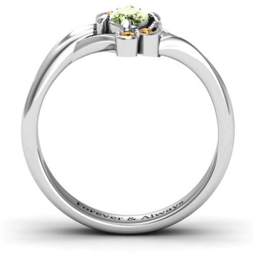 Fancy Oval Asymmetrical Ring