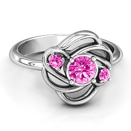 Multi Stone Love Knot Ring
