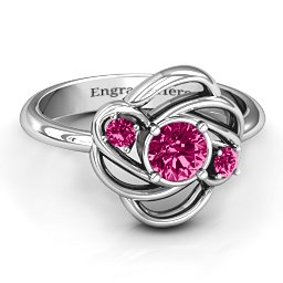 Multi Stone Love Knot Ring