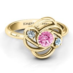 Multi Stone Love Knot Ring