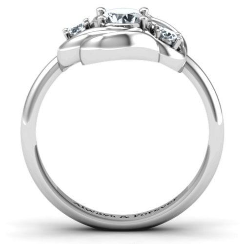Multi Stone Love Knot Ring – Sterling Silver with Cubic Zirconia