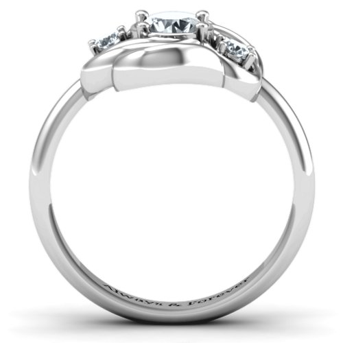 Multi Stone Love Knot Ring – Sterling Silver with Cubic Zirconia