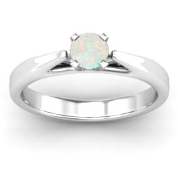 Ski Tip Solitaire Ring