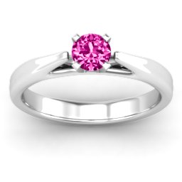 Ski Tip Solitaire Ring