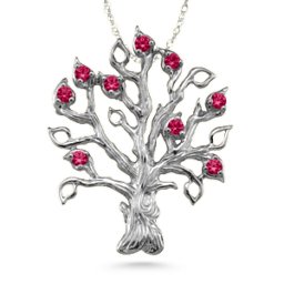 Family Tree 3-14 Stones Pendant
