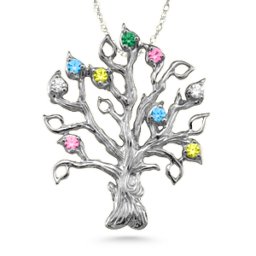Family Tree 3-14 Stones Pendant
