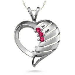 "Filas" Heart Pendant with 1-6 Stones