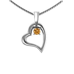 Tilted Petit Heart Pendant