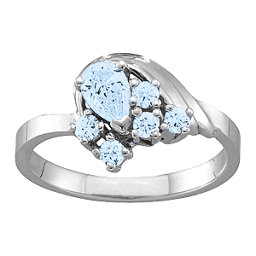 3-9 Stones Swan Ring