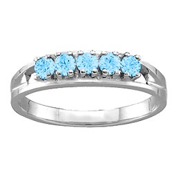 Classic Round Gemstone Ring