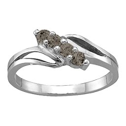 Diagonal Gemstone Branch Ring