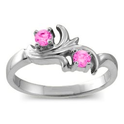 "Nouveau" Flame 2-6 Gemstones Ring