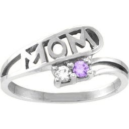 "Cherish" MOM Cut-out 2-6 Stones Ring