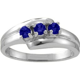 "Reverie" Angled 2-6 Stones Ring