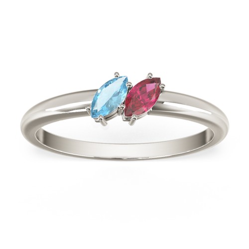 2 Stone Marquise Ring