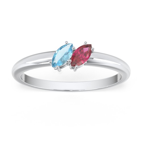2 Stone Marquise Ring
