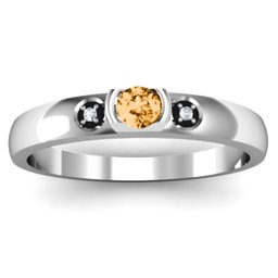 Open Bezel Cut Ring with Accents Stones