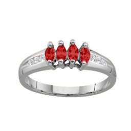 3-6 Marquise Ring With Channel Set Accents