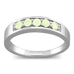 Geometric 3-6 Stones Ring