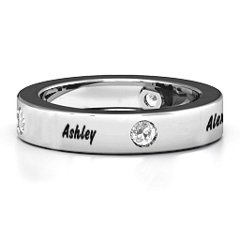 Circular Band 2-5 Stones Ring