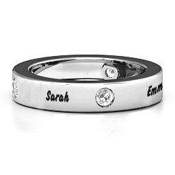 Circular Band 2-5 Stones Ring