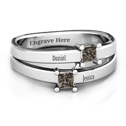 Double Princess Cut Ring