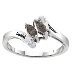 "Phantasie" Marquise Bypass Ring