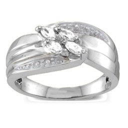 Angled 2-6 Marquise Ring