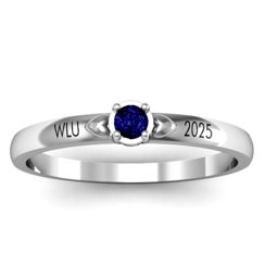 Heart Surrounded Solitaire Ring