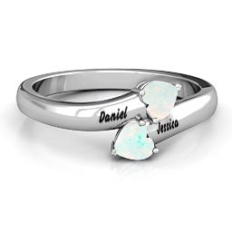 "Tribute" Hearts Bypass Ring